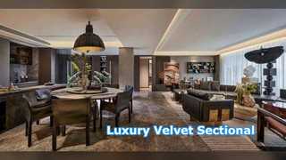 Luxury L Shaped Velvet Sectional Sofa